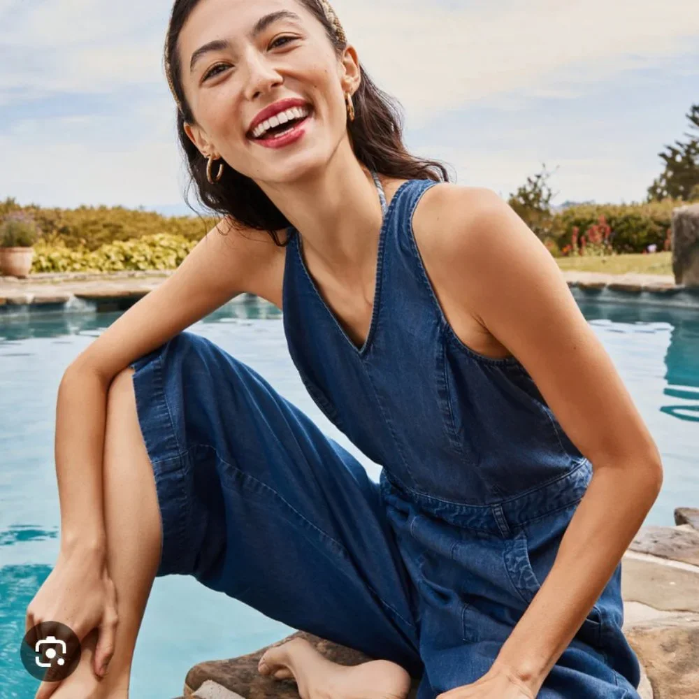 Amour Vert Gisela Chambray Jumpsuit - Picture 1 of 11